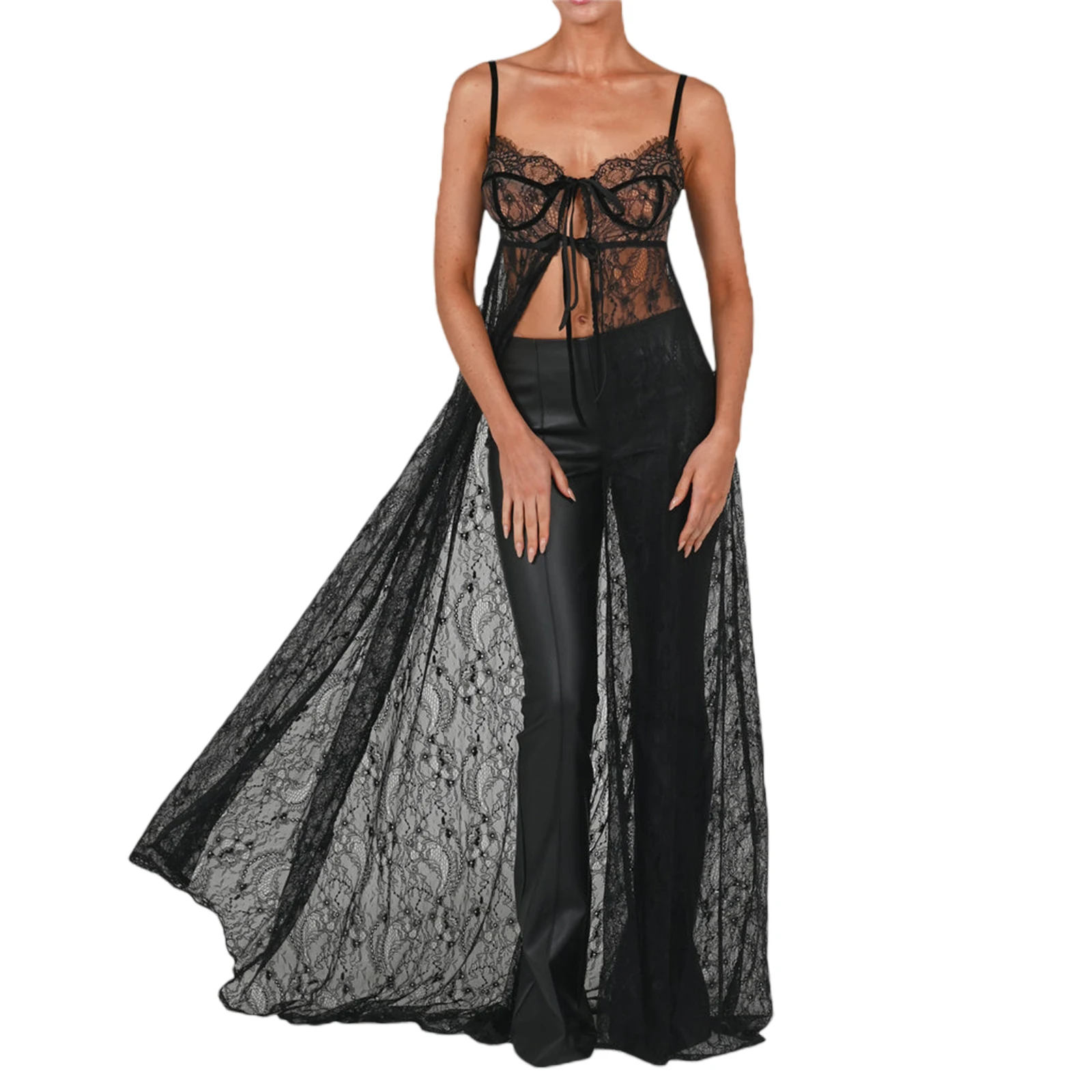 HEZIOWYUN Women Summer Long Beach Tie-up Shirt Dress Sleeveless Backless Sheer Full Lace High Split Bikini Beachwear Cover Ups
HEZIOWYUN Women Summer Long Beach Tie-up Shirt Dress Sleeveless Backless Sheer Full Lace High Split Bikini Beachwear Cover Ups
