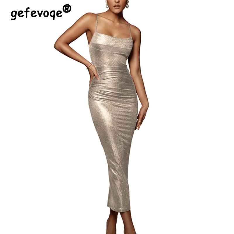 Sexy Backless Slit Spaghetti Strap Bodycon Nightclub Party Elegant Long Dresses for Women Summer Sleeveless Maxi Dress Vestidos
Sexy Backless Slit Spaghetti Strap Bodycon Nightclub Party Elegant Long Dresses for Women Summer Sleeveless Maxi Dress Vestidos