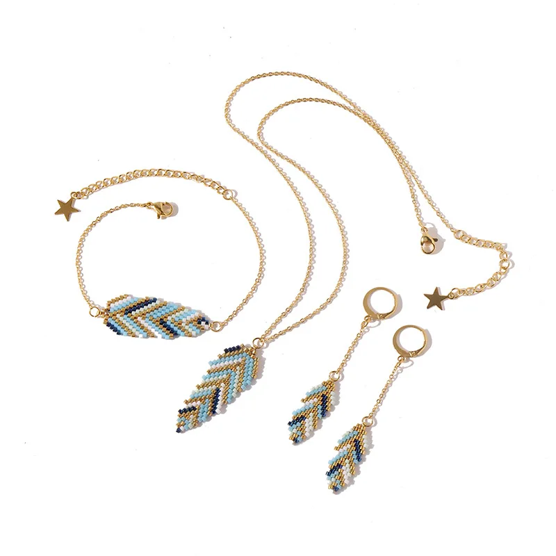 Fashion Necklace Simple Ethnic Style Woven Colorful Beads Tassel Feather Shaped Jewelry Gifts for Girlfriend
Fashion Necklace Simple Ethnic Style Woven Colorful Beads Tassel Feather Shaped Jewelry Gifts for Girlfriend