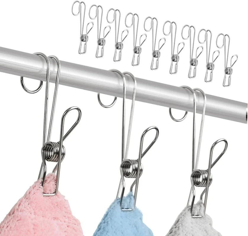 4 Pcs/ Set Stainless Steel Hook Clip Household Underwear Socks Drying Clips Clothes Quilt Windproof Clip Hanger 
4 Pcs/ Set Stainless Steel Hook Clip Household Underwear Socks Drying Clips Clothes Quilt Windproof Clip Hanger