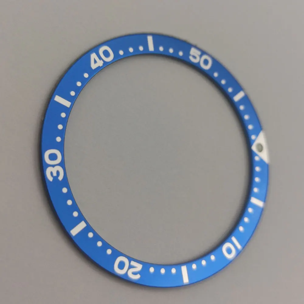 

Новинка синяя плоская 38 мм * 31,5 мм подходит для SKX007 SKX009 плоский алюминиевый корпус для часов вставка кольцо чехол для часов