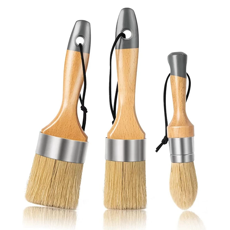 Chalk And Wax Paint Brush Set, Natural Bristles For Painting/Waxing/Milk Paint/Home Decor Cabinets Stencils Woods
Chalk And Wax Paint Brush Set, Natural Bristles For Painting/Waxing/Milk Paint/Home Decor Cabinets Stencils Woods