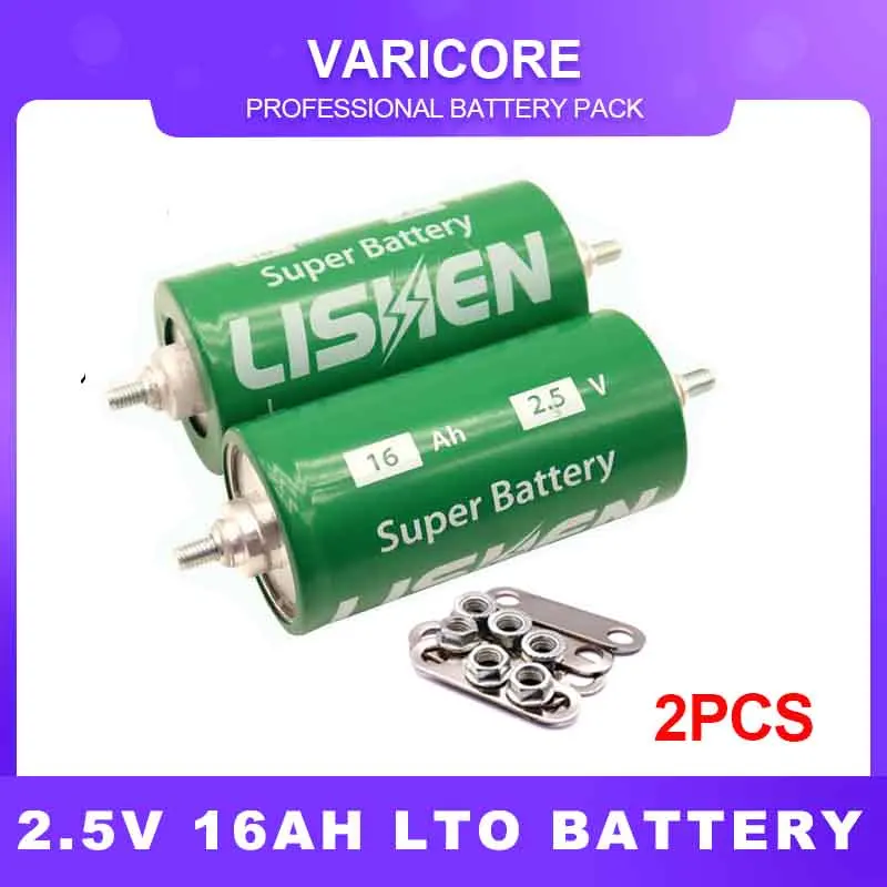 2pcs 2.5V 16Ah LTO60144 lithium Titanate Battery for Lishen 16000mAh 20C low temperature resistant DIY 12v 24v batteries Grade A
2pcs 2.5V 16Ah LTO60144 lithium Titanate Battery for Lishen 16000mAh 20C low temperature resistant DIY 12v 24v batteries Grade A