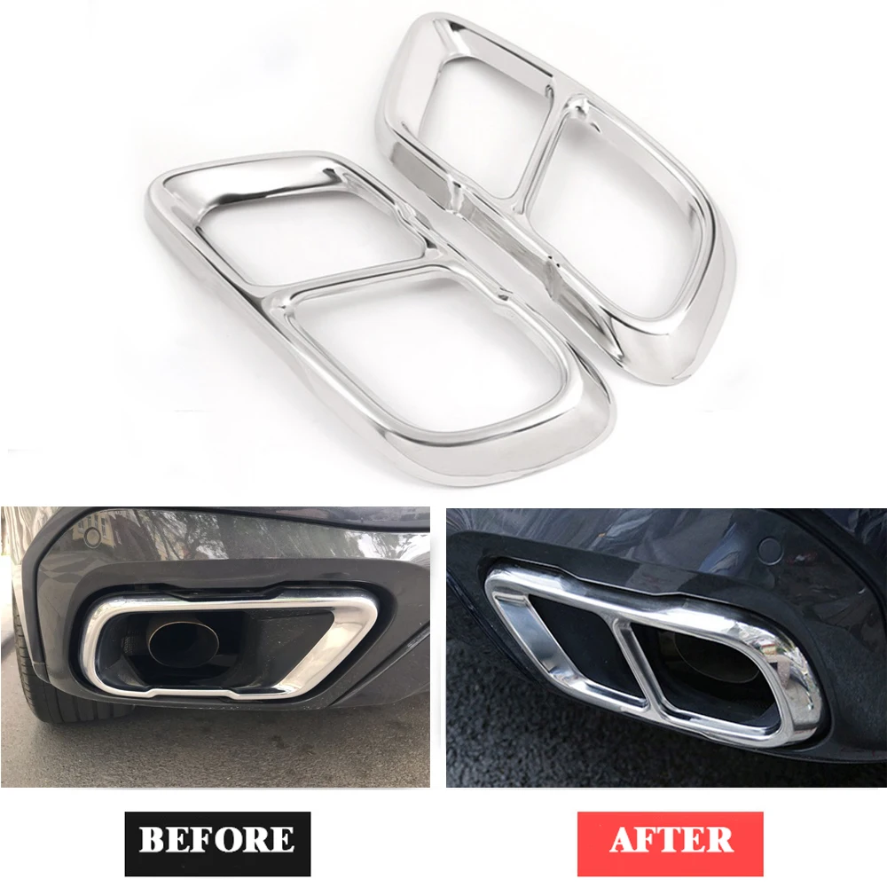 2PCS/Set Stainless Rear Dual Exhaust Pipe Cover Trims Silver For BMW X5 G05 X7 G07 2019 Chome Car Accessories
2PCS/Set Stainless Rear Dual Exhaust Pipe Cover Trims Silver For BMW X5 G05 X7 G07 2019 Chome Car Accessories