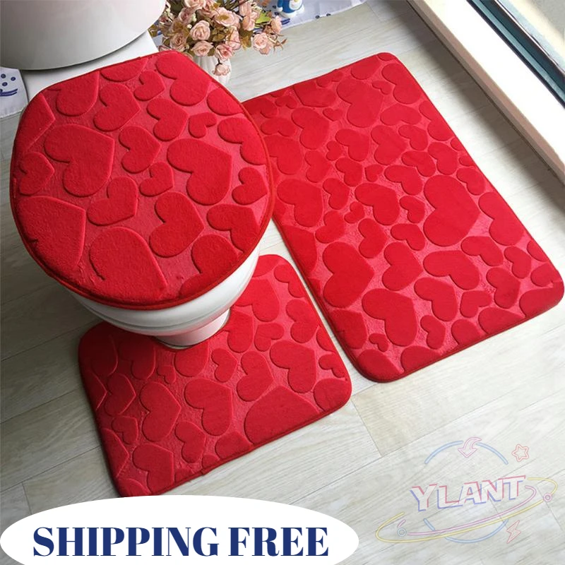 3Pcs Bathroom Mat Set Floor Rugs Embossing Flannel Cushion Toilet Seat Cover Bath Mat for Home Decoration Bathroom Product
3Pcs Bathroom Mat Set Floor Rugs Embossing Flannel Cushion Toilet Seat Cover Bath Mat for Home Decoration Bathroom Product
