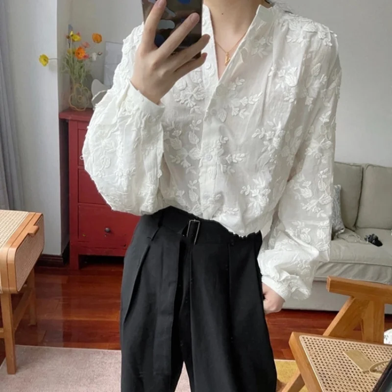 2023 Spring and Autumn New Retro Flower Stereo Embroidery Long Sleeve Women's Shirt 21545
2023 Spring and Autumn New Retro Flower Stereo Embroidery Long Sleeve Women's Shirt 21545