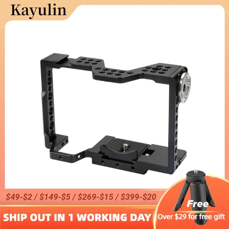 

Kayulin Full Camera Cage With Quick Release Attachment & ARRI Rosette For Sony a7 II a7R II a7S II a7 III a7R III a9 Series