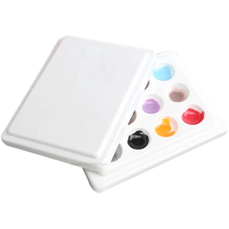 12 отверстий с крышкой, цветная палитра, имитация керамики, акварель, лоток для краски, пластиковая палитра для гуаши, искусственная краска
12 отверстий с крышкой, цветная палитра, имитация керамики, акварель, лоток для краски, пластиковая палитра для гуаши, искусственная краска