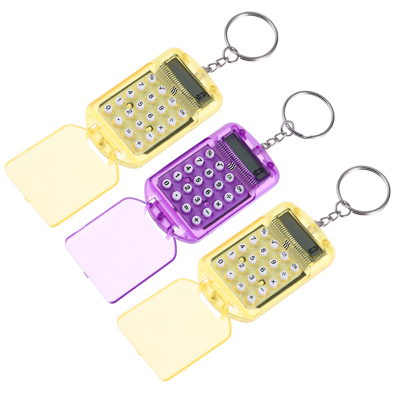 

Calculator Mini Pocket Keychain Calculators Portable Key Pink Ring Electronic Tiny Students Small 8 Kids Standard Cover