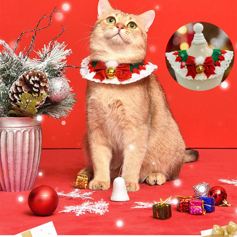 Christmas Pet Costumes Cute Cosplay Cat bib Christmas bell collar cute hand woven cat Clothes New Year for Kitten Puppy Clothes
Christmas Pet Costumes Cute Cosplay Cat bib Christmas bell collar cute hand woven cat Clothes New Year for Kitten Puppy Clothes