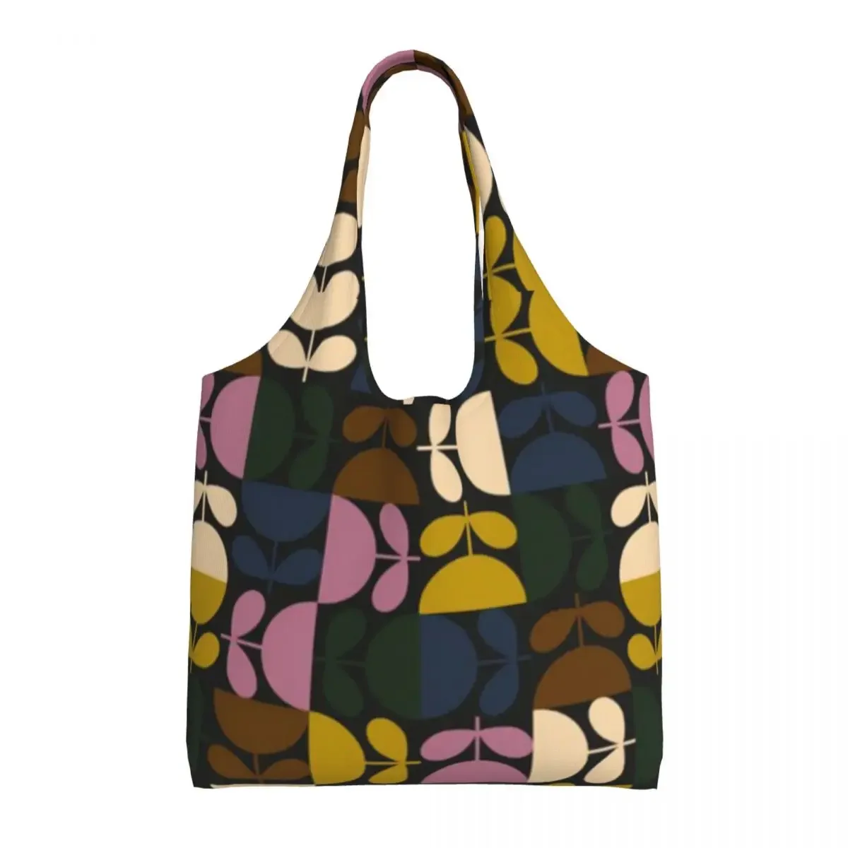 Изготовленная на заказ сумка для покупок Orla Kiely с несколькими стержнями холщовая