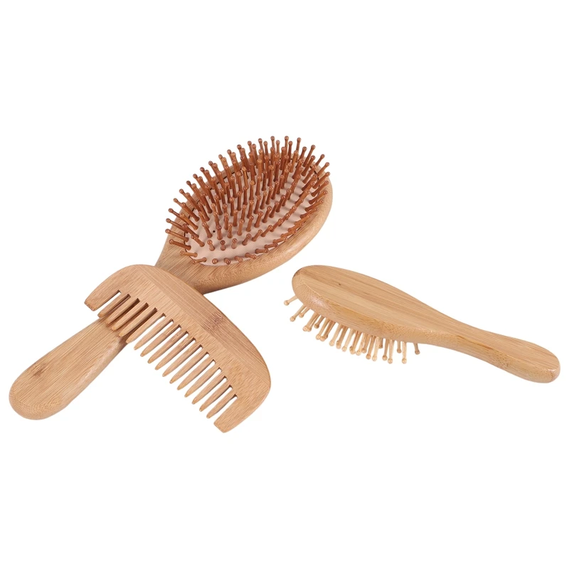 Natural Bamboo Hair Brush Bamboo Bristles Pin Massage Comb Improve Hair Growth Prevent Hair Loss Dandruff Scalp 3Pcs/Set
Natural Bamboo Hair Brush Bamboo Bristles Pin Massage Comb Improve Hair Growth Prevent Hair Loss Dandruff Scalp 3Pcs/Set