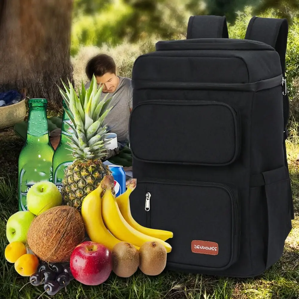 

30L Picnic Drink Storage Delivery Carrier Refrigerator Box Cooler Bag Thermal Food Bag Insulation Backpack Shoulder Bag