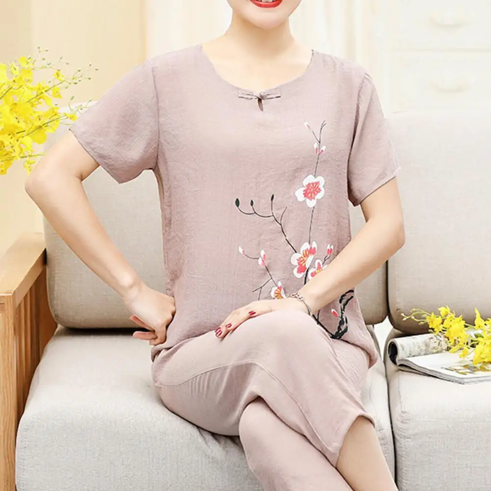 2 Pcs/Set Great Plum Bosom Pattern Round Necks Comfortable Summer Pajamas Set Sleepwear Summer Women Set Summer Women Set
2 Pcs/Set Great Plum Bosom Pattern Round Necks Comfortable Summer Pajamas Set Sleepwear Summer Women Set Summer Women Set