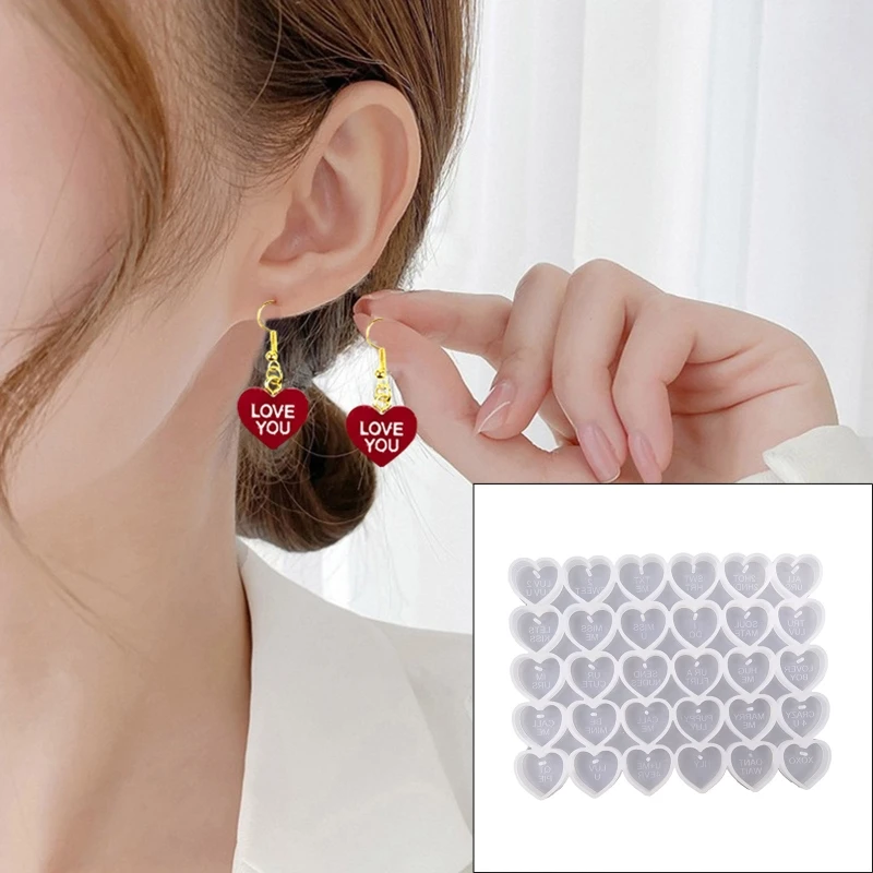 Valentine's Day Heart Earrings Silicone Mold Suitable for Epoxy Resin Diy Craft Earrings Pendant Earrings Jewelry Making
Valentine's Day Heart Earrings Silicone Mold Suitable for Epoxy Resin Diy Craft Earrings Pendant Earrings Jewelry Making
