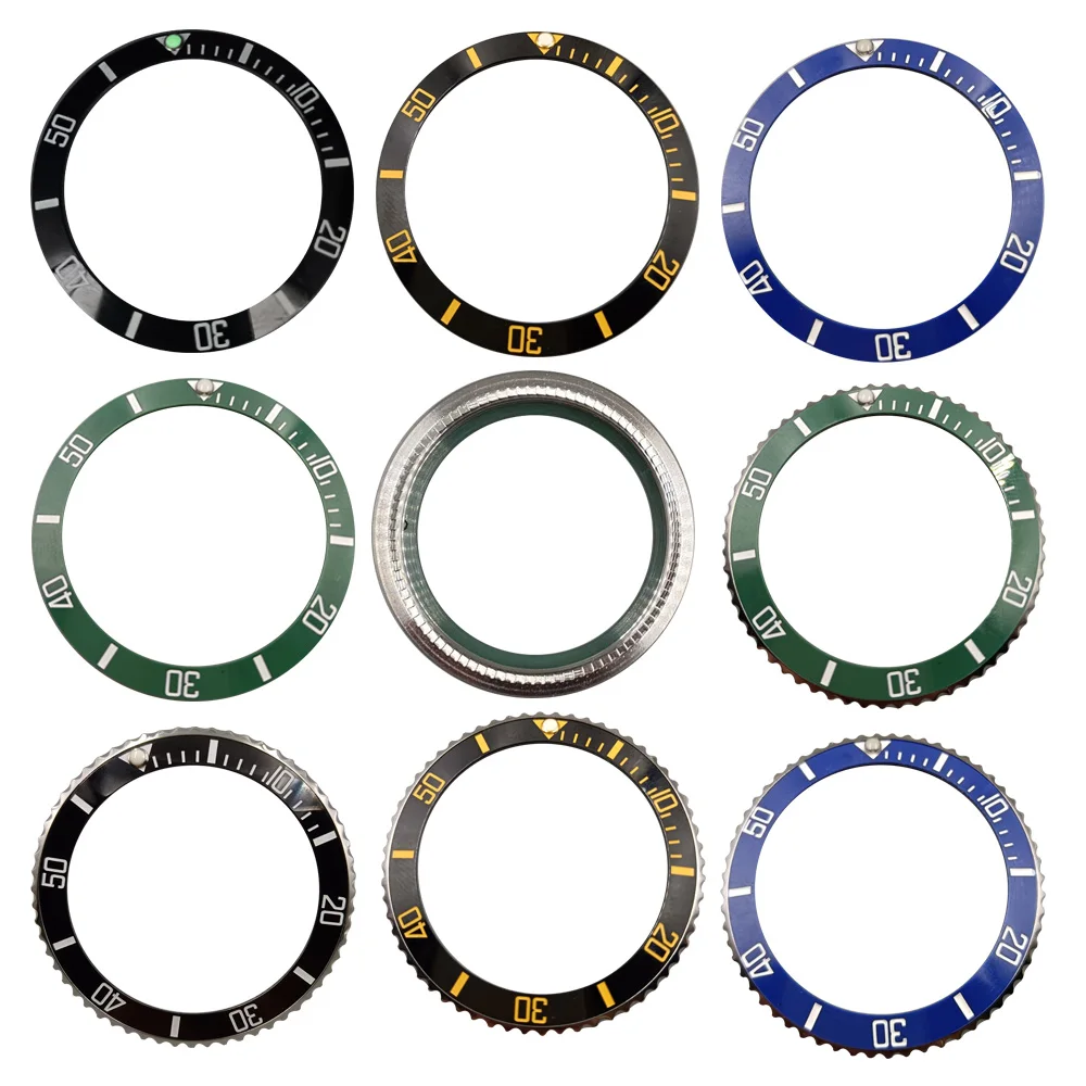 

Watches Replace Accessories Steel 38mm Bezel Black Green Blue Ceramic Insert Fit For RLX 40mm Case SUB 116610 116613