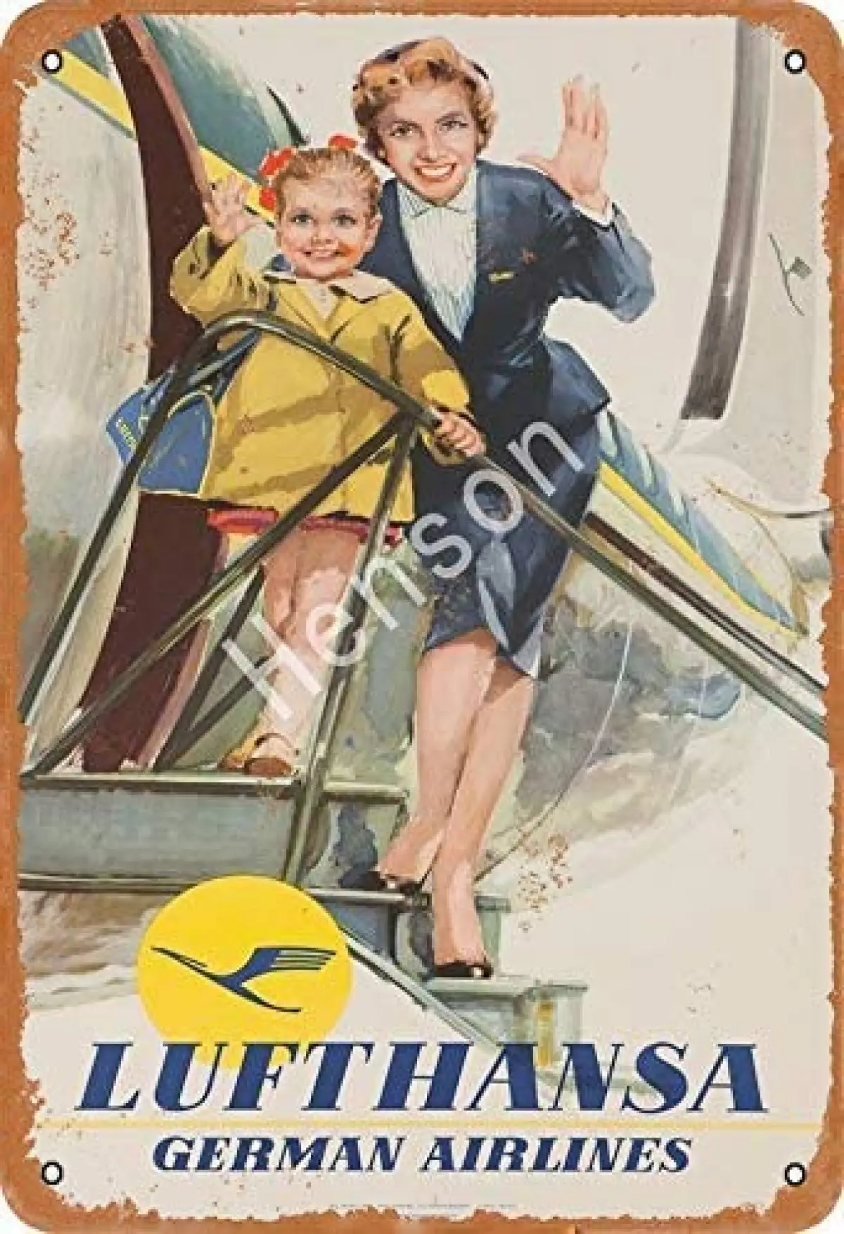 German Airlines Vintage Tin Sign Art Iron Painting Rusty Poster Decoration Aluminum plaque
German Airlines Vintage Tin Sign Art Iron Painting Rusty Poster Decoration Aluminum plaque