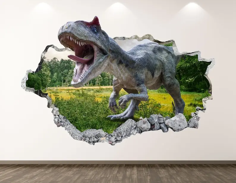 Jungle Dinosaur Wall Decal - Animal 3D Smashed Wall Art Sticker Kids Decor Vinyl Mural Poster Custom Gift KD367
Jungle Dinosaur Wall Decal - Animal 3D Smashed Wall Art Sticker Kids Decor Vinyl Mural Poster Custom Gift KD367