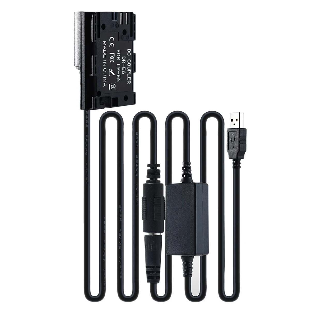 DC Coupler,LP-E6 Dummy Battery Set for EOS 5D2 5D3 5D4 6D 6D2 60D 7D 7D2 70D 80D 90D Replacement Power Adapter
DC Coupler,LP-E6 Dummy Battery Set for EOS 5D2 5D3 5D4 6D 6D2 60D 7D 7D2 70D 80D 90D Replacement Power Adapter