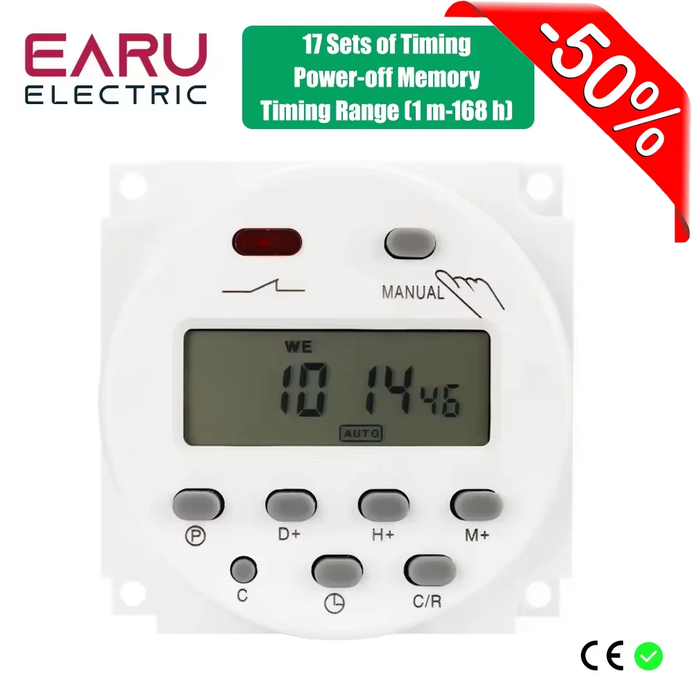 Программируемый электронный таймер EARUELECTRIC CN101
Программируемый электронный таймер EARUELECTRIC CN101