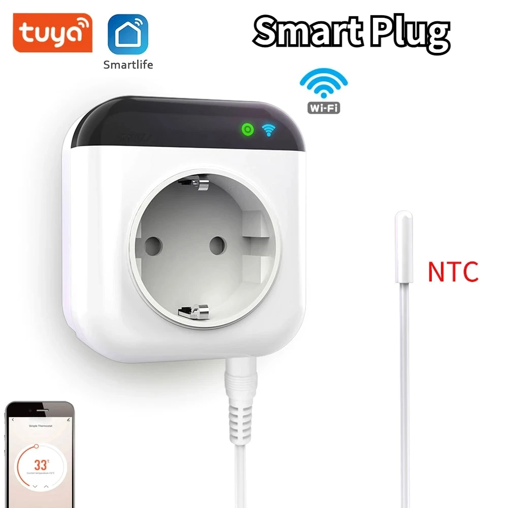 Tuya Smart Wifi SecurityThermostat Plug Outlet Temperature Controller 15A Wireless Plug-in Socket Timer Electric Switch Heating
Tuya Smart Wifi SecurityThermostat Plug Outlet Temperature Controller 15A Wireless Plug-in Socket Timer Electric Switch Heating
