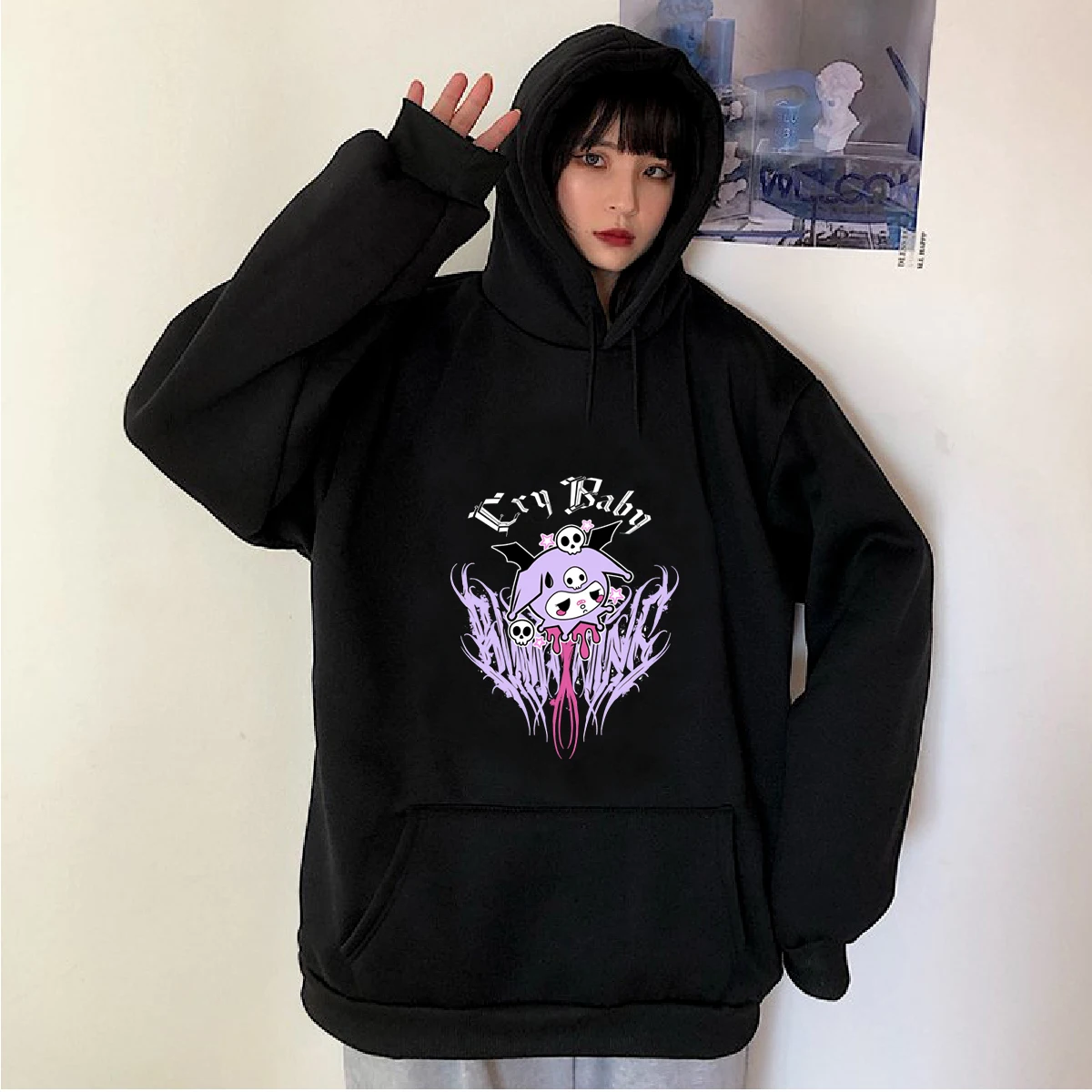 Новинка, милая куртка с капюшоном с мультяшным принтом для женщин, тонкая Толстовка свободного покроя с капюшоном в стиле K-POP и корейской звезды, y2k, весна 
Новинка, милая куртка с капюшоном с мультяшным принтом для женщин, тонкая Толстовка свободного покроя с капюшоном в стиле K-POP и корейской звезды, y2k, весна