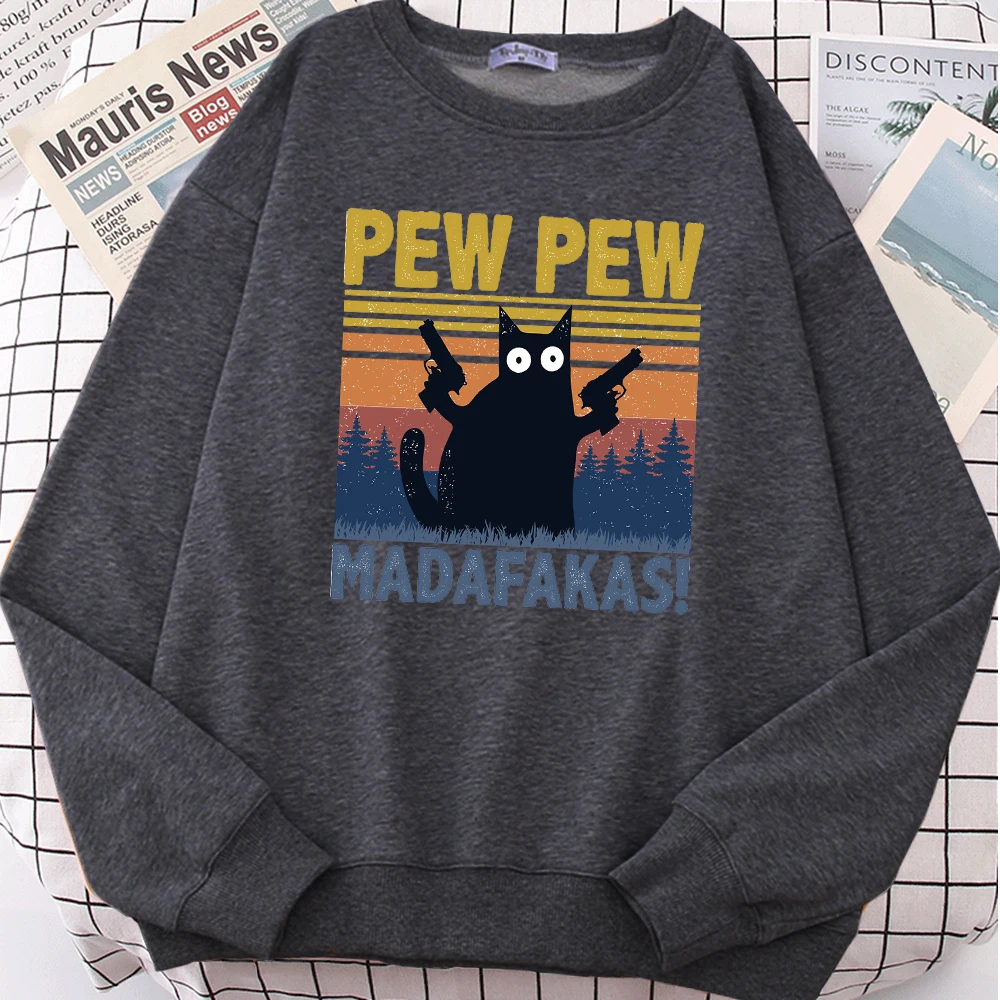 Double Gun Cat Pew Pew Madafakas Sweatshirts Men Loose Hot Sale Autumn Clothes Street Fashion Tracksuit Comfortable Loose Hoodie
Double Gun Cat Pew Pew Madafakas Sweatshirts Men Loose Hot Sale Autumn Clothes Street Fashion Tracksuit Comfortable Loose Hoodie