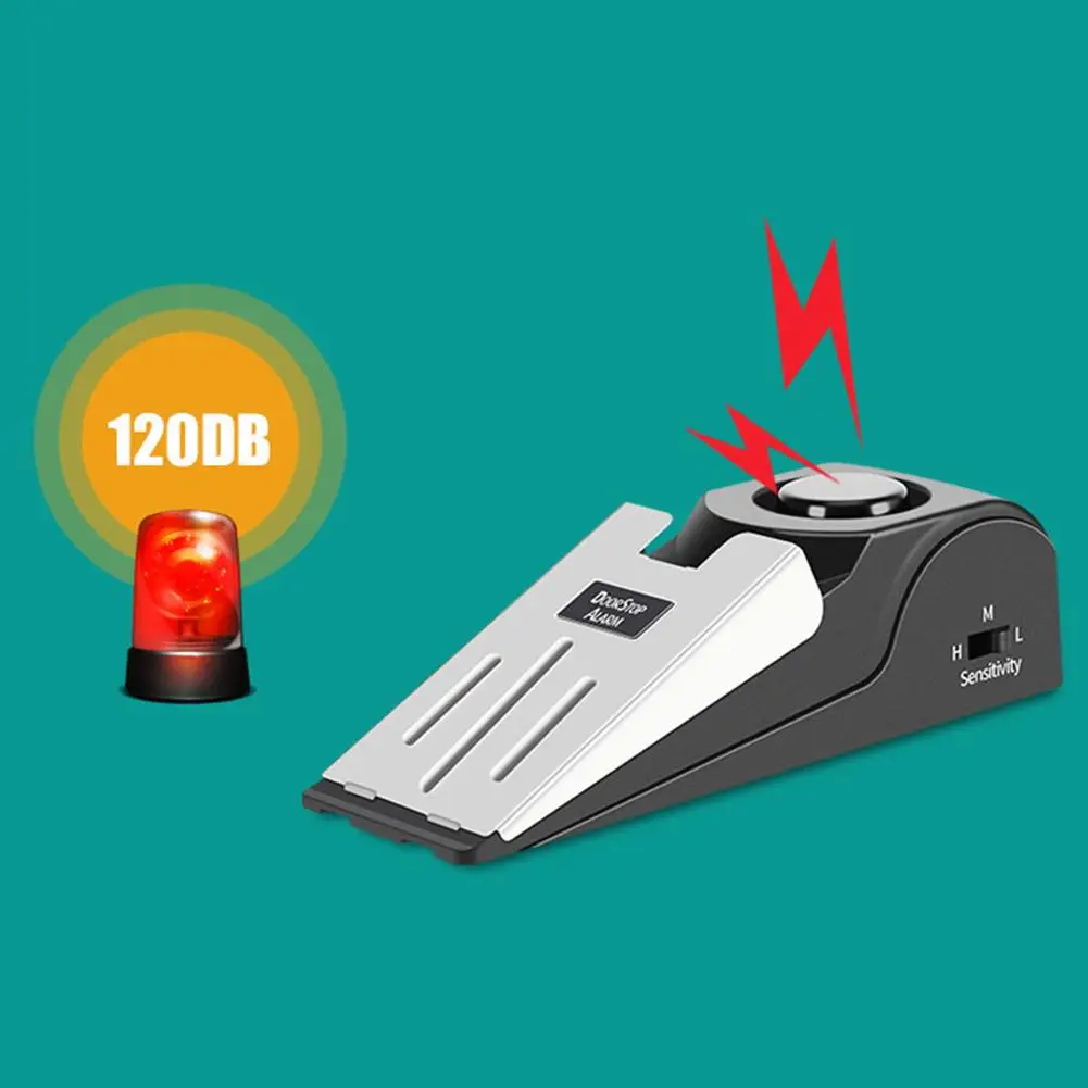 High Quality Alarm Door Stopper Secures Shock Sensor 120DB 3 Sensitivity Levels Alarm Siren Burglary Protection
High Quality Alarm Door Stopper Secures Shock Sensor 120DB 3 Sensitivity Levels Alarm Siren Burglary Protection