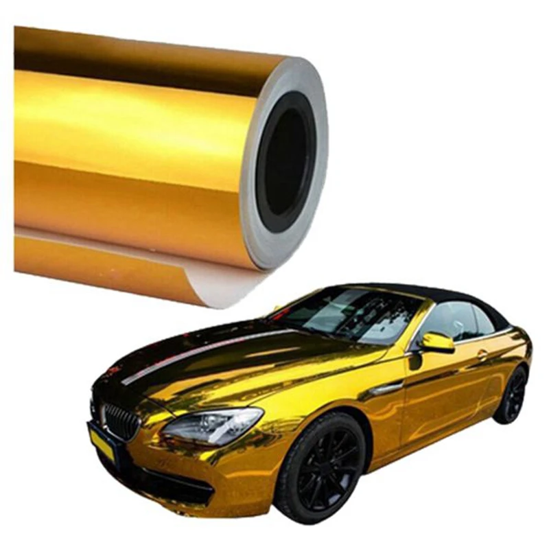 4X Chrome Mirror Vinyl Film Wrap Sticker Decal Stretchable Reflective 152X20cm Gold
4X Chrome Mirror Vinyl Film Wrap Sticker Decal Stretchable Reflective 152X20cm Gold