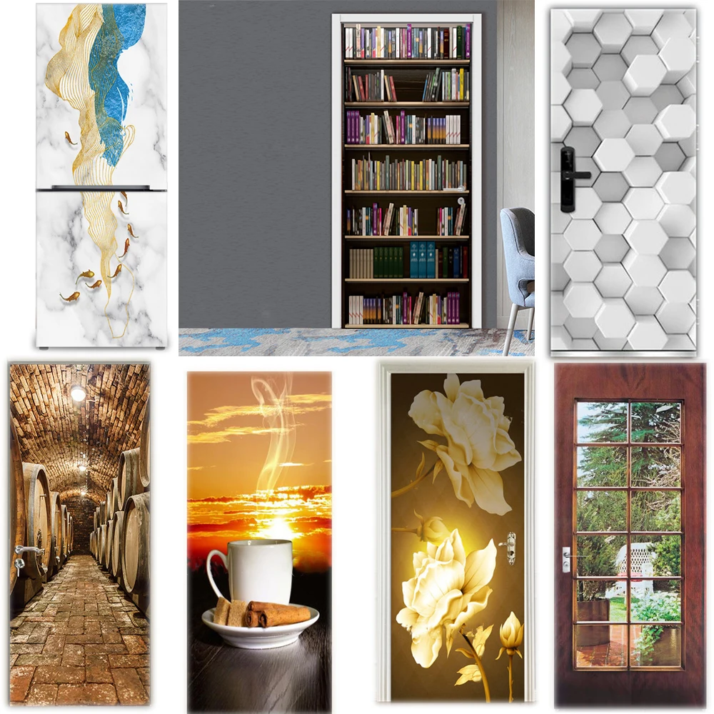 Дверные наклейки в современном стиле, декоративные водонепроницаемые самоклеящиеся постеры из ПВХ для ремонта, украшения дома 
Дверные наклейки в современном стиле, декоративные водонепроницаемые самоклеящиеся постеры из ПВХ для ремонта, украшения дома