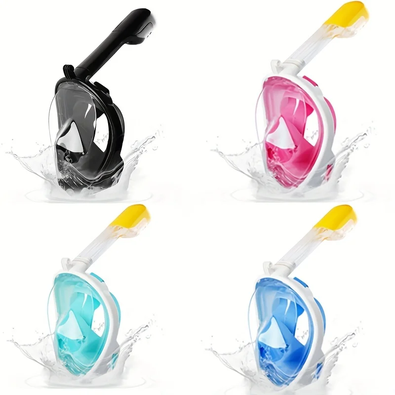 Unisex Professional Snorkeling Diving Mask Underwater Scuba Full Face Snorkel Mask, Anti Fog Goggles For Kids And Adult Swimming
Unisex Professional Snorkeling Diving Mask Underwater Scuba Full Face Snorkel Mask, Anti Fog Goggles For Kids And Adult Swimming