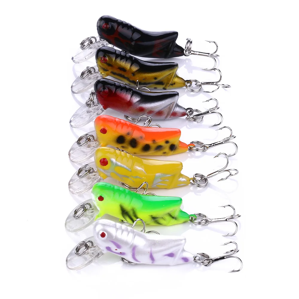 7pcs Insect Bionic Fishing Lure 40mm 3.3g Grasshopper Minnow Hard Baits Squid Artificial Swimbaits Bass Carp Pike Fishing Tackle
7pcs Insect Bionic Fishing Lure 40mm 3.3g Grasshopper Minnow Hard Baits Squid Artificial Swimbaits Bass Carp Pike Fishing Tackle