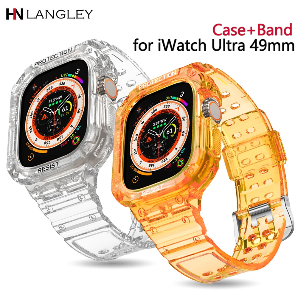 Чехол для Apple Watch Band Ultra 49 мм, прозрачный защитный ремешок для iWatch Ultra 49 мм
Чехол для Apple Watch Band Ultra 49 мм, прозрачный защитный ремешок для iWatch Ultra 49 мм