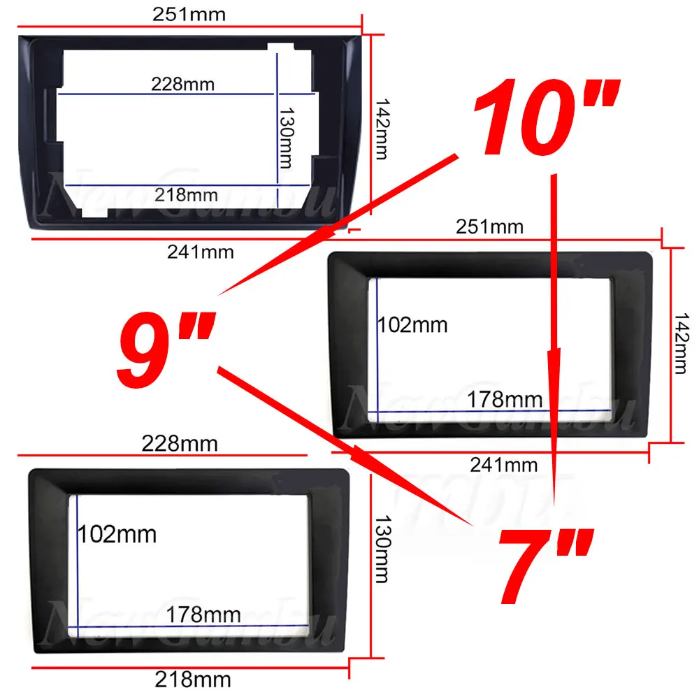 NewGambu 9 10 zoll zu 7 zoll inch Universal 2 Din Auto Radio Android Player Frame Auto Rahmen Fr 178x102mm Panel Keine Lcke
NewGambu 9 10 zoll zu 7 zoll inch Universal 2 Din Auto Radio Android Player Frame Auto Rahmen Fr 178x102mm Panel Keine Lcke