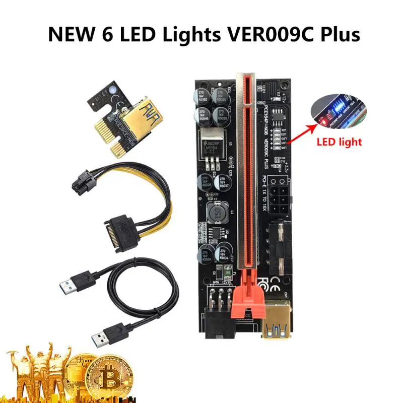 PCI-E Riser 009C Plus, светодиодный расширитель 1X 4x 8x 16x, расширитель PCI E USB, Райзер 009S, графический процессор, двойной 6-контактный адаптер, карта SATA, 15-к...
PCI-E Riser 009C Plus, светодиодный расширитель 1X 4x 8x 16x, расширитель PCI E USB, Райзер 009S, графический процессор, двойной 6-контактный адаптер, карта SATA, 15-к...