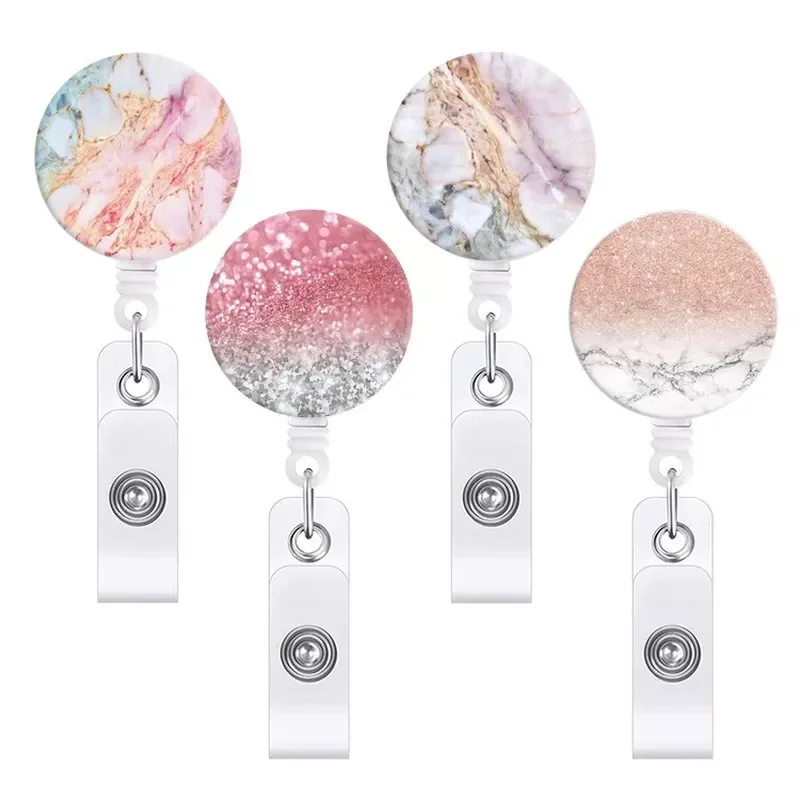 Marbling Retractable Badge Reel for Name Badge Holder Staff Work Card Clip Chest Pocket ID Tag Pass Card Accessories Clip Reel
Marbling Retractable Badge Reel for Name Badge Holder Staff Work Card Clip Chest Pocket ID Tag Pass Card Accessories Clip Reel