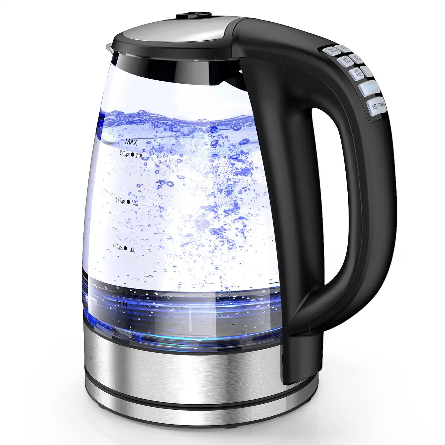 Variable Temperature Electric Kettle, 1200W Electric Tea Kettle, 8 Big Cups 2.0L Glass Electric Kettle with 4Hrs Keep Warm Funct
Variable Temperature Electric Kettle, 1200W Electric Tea Kettle, 8 Big Cups 2.0L Glass Electric Kettle with 4Hrs Keep Warm Funct