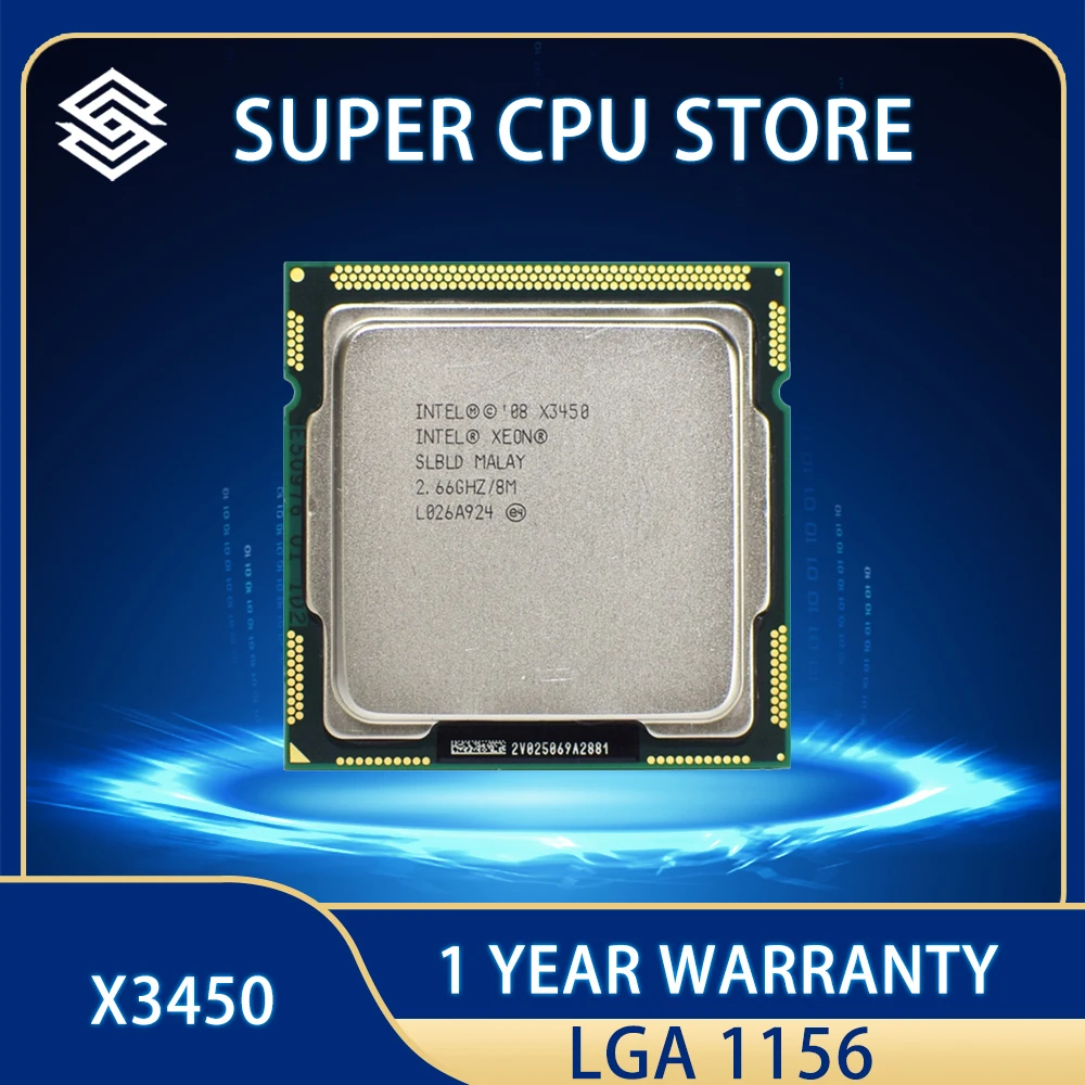 Intel Xeon X3450 CPU Processor 8M 95W 2.667 GHz Quad-Core Eight-Thread 95W LGA 1156
Intel Xeon X3450 CPU Processor 8M 95W 2.667 GHz Quad-Core Eight-Thread 95W LGA 1156