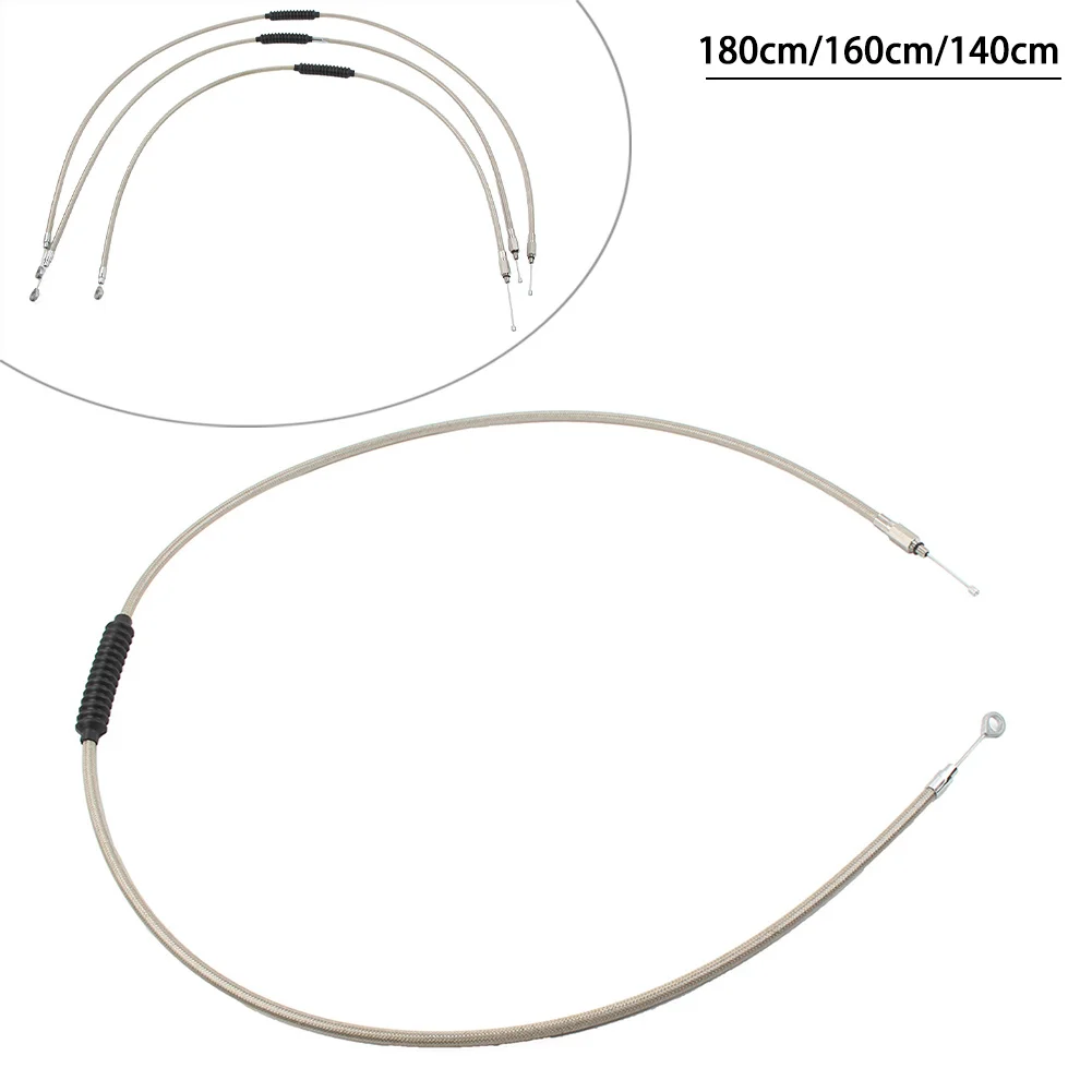 

140cm 160cm 180cm Stainless Motorcycle Clutch Cable For Harley Dyna FXDWG Softail Fatboy FLSTF Road Glide