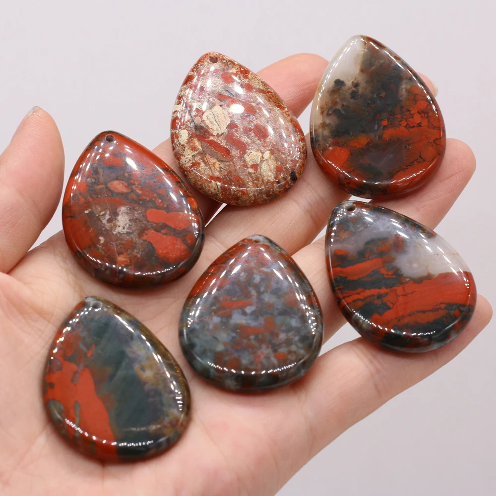 Natural Stone African Bloodstone Drop with Holes Beads Pendant Jewelry Making DIY Necklace Earrings Accessories Gift Party Decor
Natural Stone African Bloodstone Drop with Holes Beads Pendant Jewelry Making DIY Necklace Earrings Accessories Gift Party Decor