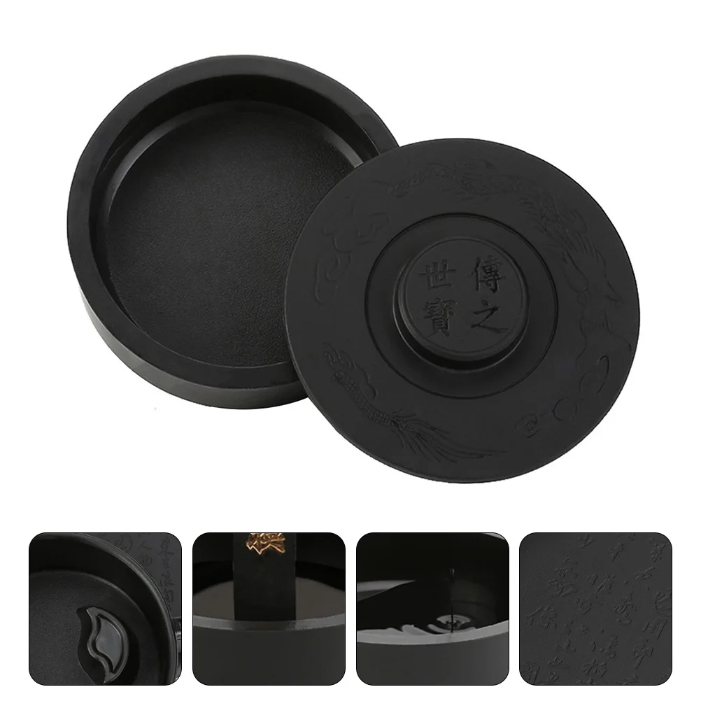 Inkstone Round Cover Creative Lid Traditional Writing Accessory Practical Drawing Chinese Calligraphy Cartridges
Inkstone Round Cover Creative Lid Traditional Writing Accessory Practical Drawing Chinese Calligraphy Cartridges