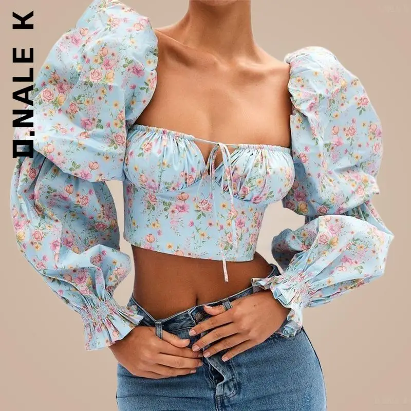 D.Nale K Floral Puff Sleeve Square Collar Spring Summer Fashion Elegant French Romantic Women Blouses New White Chiffon Shirt
D.Nale K Floral Puff Sleeve Square Collar Spring Summer Fashion Elegant French Romantic Women Blouses New White Chiffon Shirt