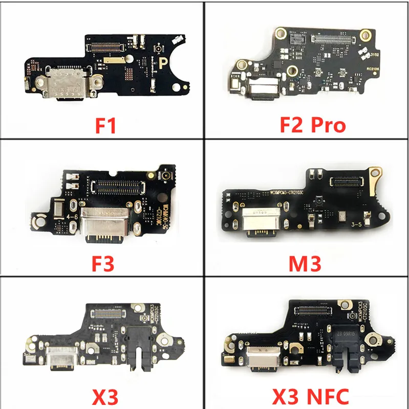Плата зарядного USB-порта с гибким кабелем для Xiaomi Poco X3 NFC M3 F1 F2 Pro F3 | Мобильные
