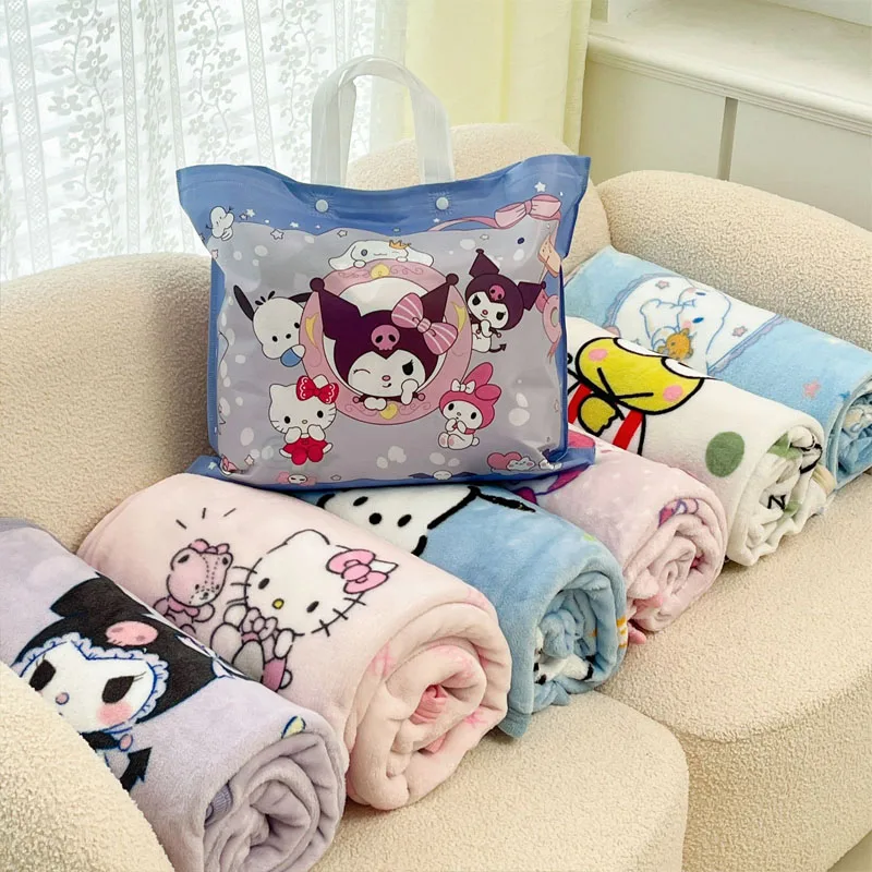 Miniso Kuromi Cinnamoroll мультяшное одеяло молочный бархат двустороннее детское милое для