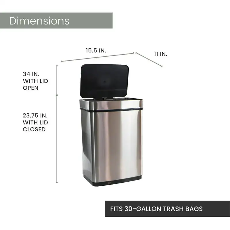 Fingerprint-Resistant Soft-Close Sensor Lid 50 Liter/13.2 Gallon Garbage Bin Garbage can Home Trash can Car trash can Trash can
Fingerprint-Resistant Soft-Close Sensor Lid 50 Liter/13.2 Gallon Garbage Bin Garbage can Home Trash can Car trash can Trash can