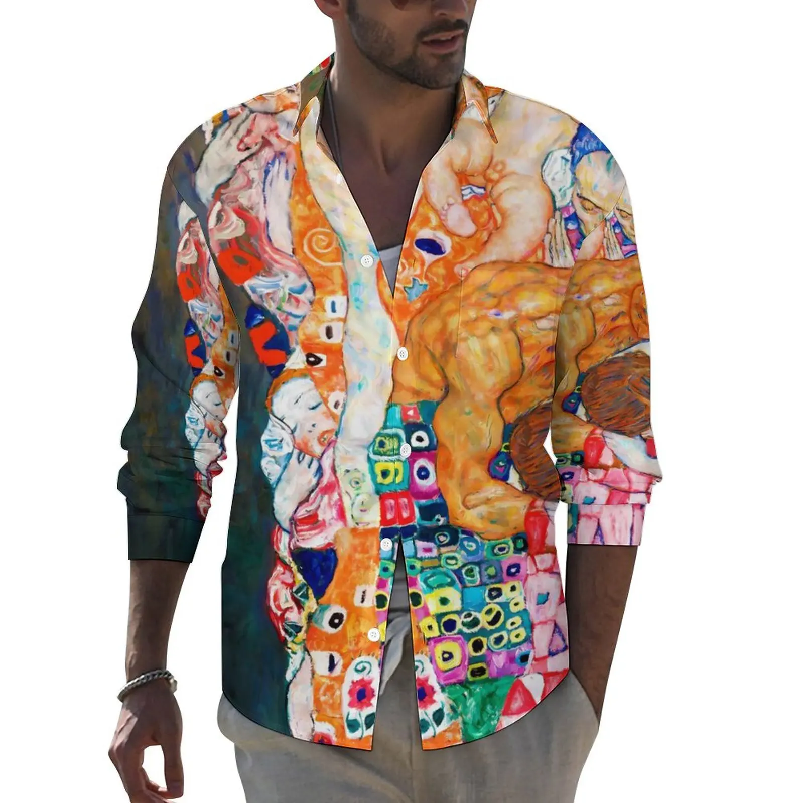 Gustav Klimt Art Shirt Death and Life Casual Shirts Long Sleeve Graphic Y2K Blouses Autumn Trendy Oversize Clothes
Gustav Klimt Art Shirt Death and Life Casual Shirts Long Sleeve Graphic Y2K Blouses Autumn Trendy Oversize Clothes