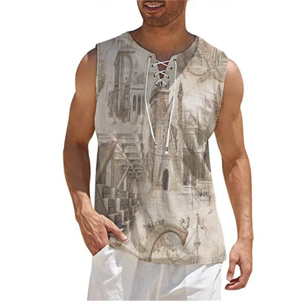 2023 Summer Men's High Quality Sleeveless Lace-up Vest Hawaiian Beach Scenery Solid Simple Wind 3D Print HD Leisure Vest
2023 Summer Men's High Quality Sleeveless Lace-up Vest Hawaiian Beach Scenery Solid Simple Wind 3D Print HD Leisure Vest