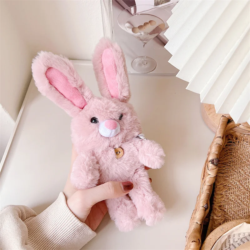 Korea Cute 3D Plush Rabbit Doll Earphone Case For Airpods 1 2 Pro Furry Charging Box Protective Soft Cover For Airpods 3 Coque
Korea Cute 3D Plush Rabbit Doll Earphone Case For Airpods 1 2 Pro Furry Charging Box Protective Soft Cover For Airpods 3 Coque