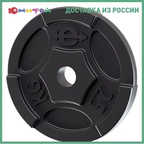 Диск чугунный Euro classic окрашенный d 26 2 5 кг (ES-0244) | Спорт и развлечения