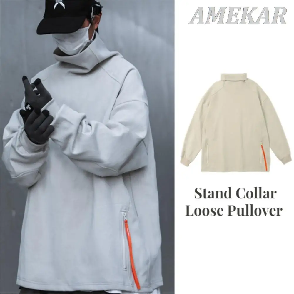 2023 Adjustable Stand Collar Sweater Loose Casual Pullover Long Sleeved Tops Unisex Men's Clothes Harajuku Oversize Streetwear
2023 Adjustable Stand Collar Sweater Loose Casual Pullover Long Sleeved Tops Unisex Men's Clothes Harajuku Oversize Streetwear
